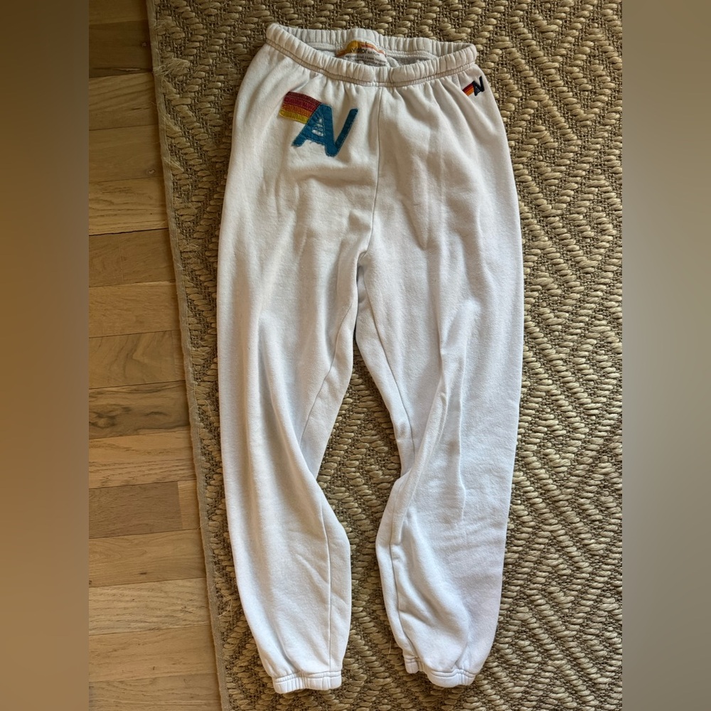 Women’s Aviator Nation sweatpants white size large